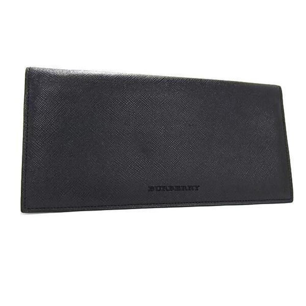 BURBERRY Leather Bi fold Long Wallet Nova Check Black